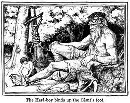 The Herd-boy Binds Up the Giant's Foot