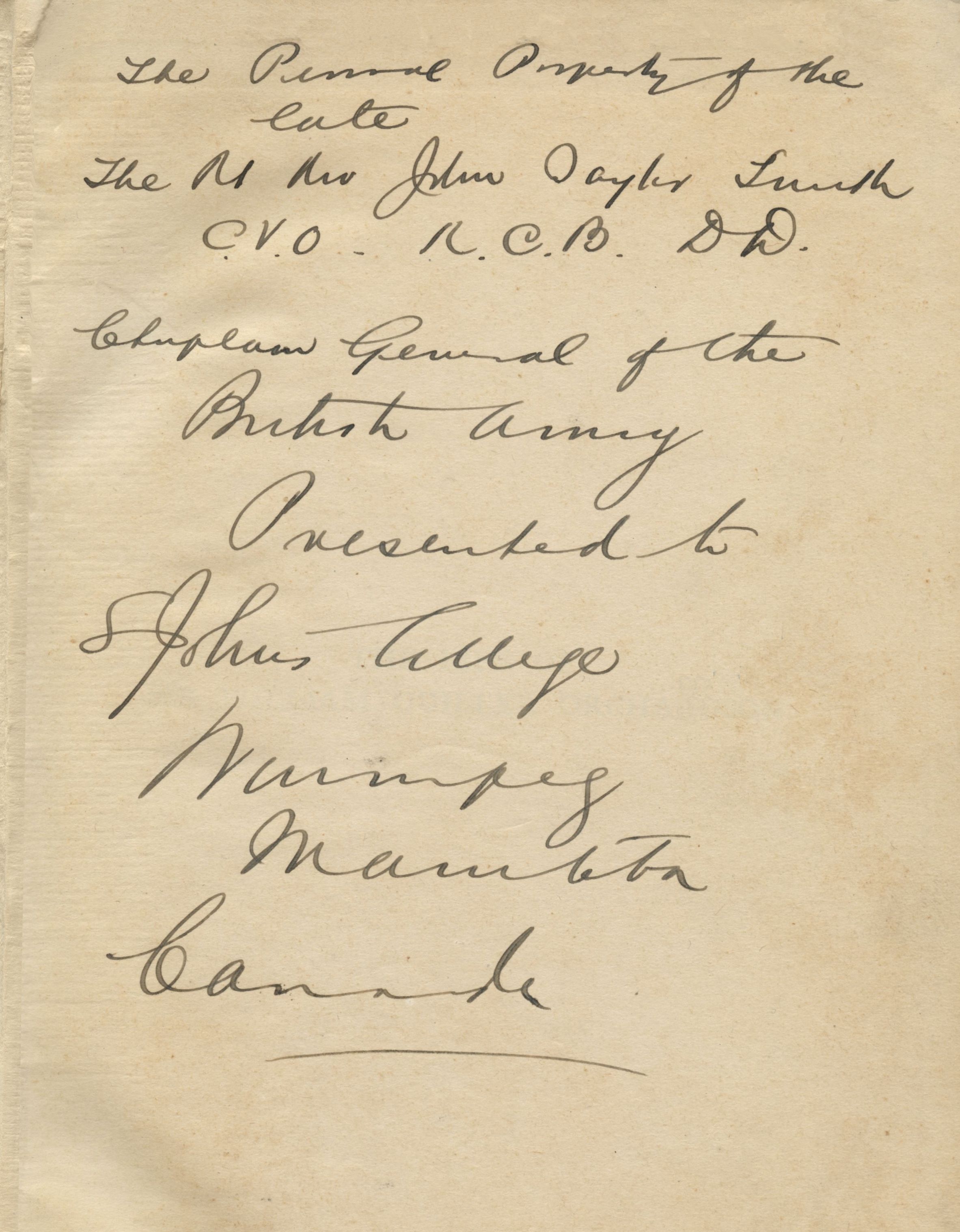 Handwritten Letter From Queen Victoria Expressing Condolences For The Death  Of The Bishop Of Peterbo