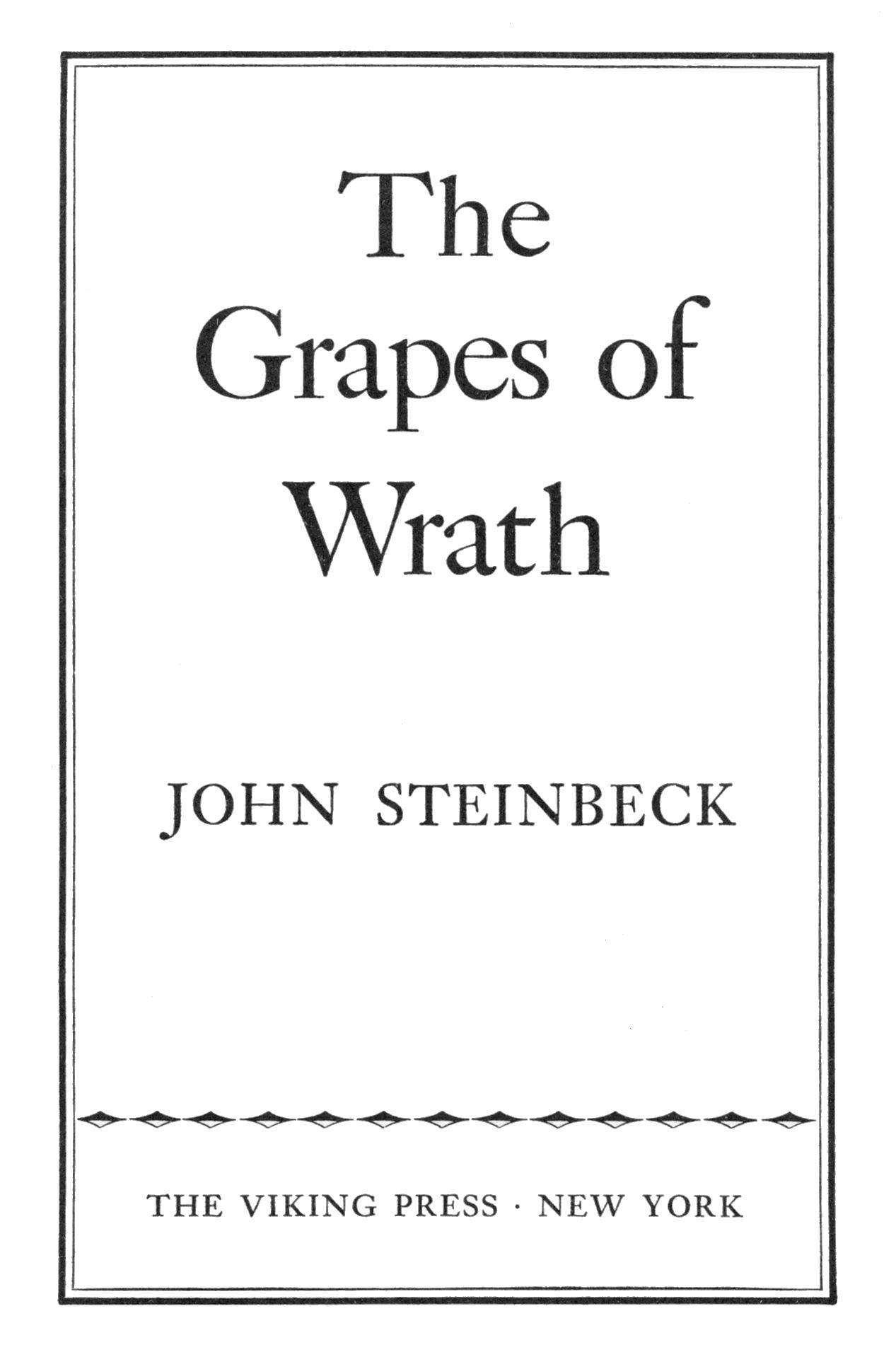 The Distributed Proofreaders Canada eBook of The Grapes of Wrath by John  Steinbeck