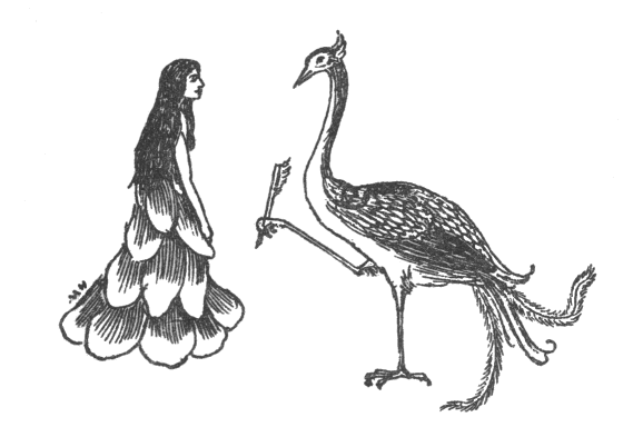 Ho ho bird and lady