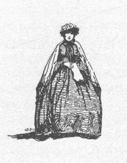 A women in pioneer garb