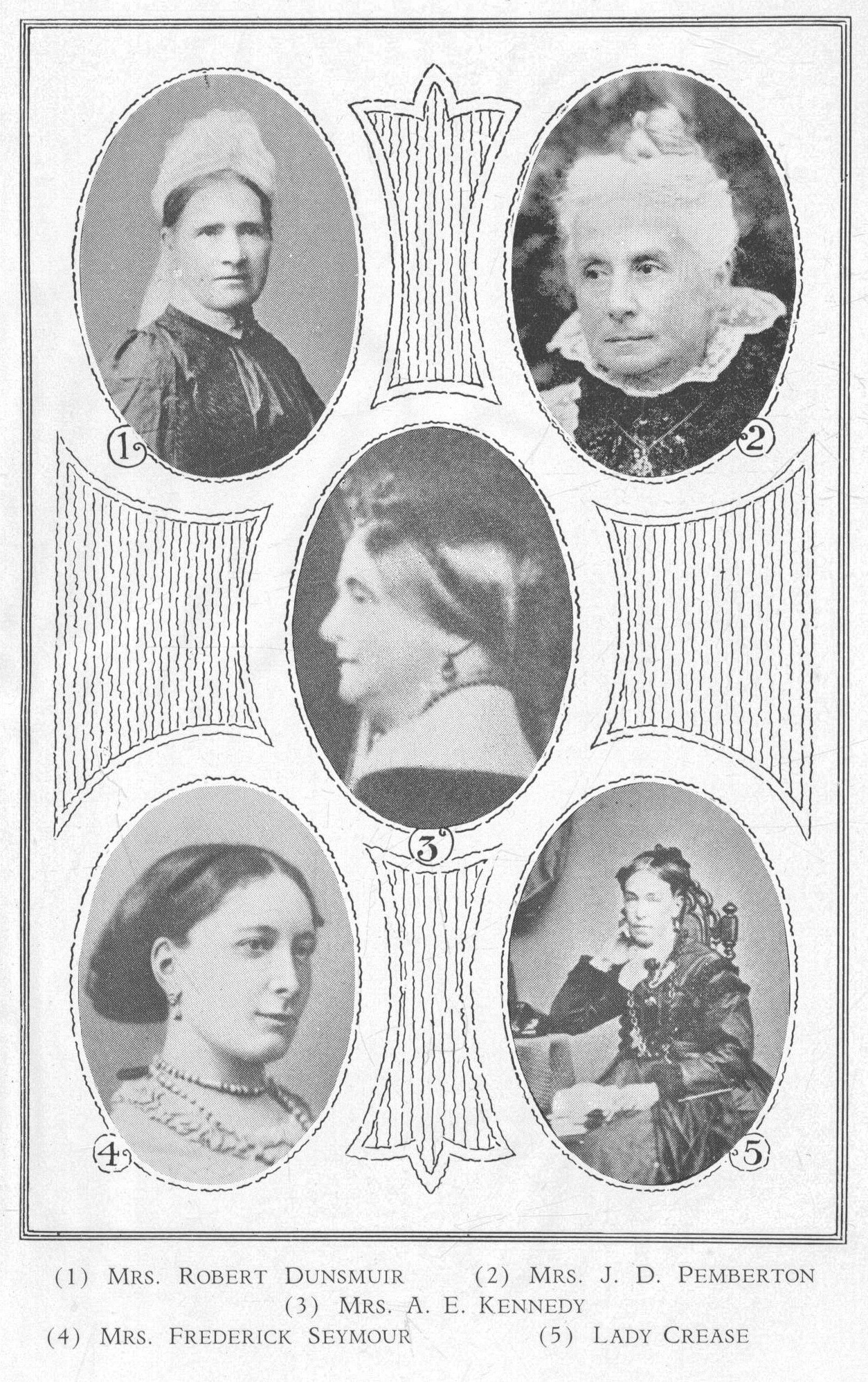 Portraits of five women