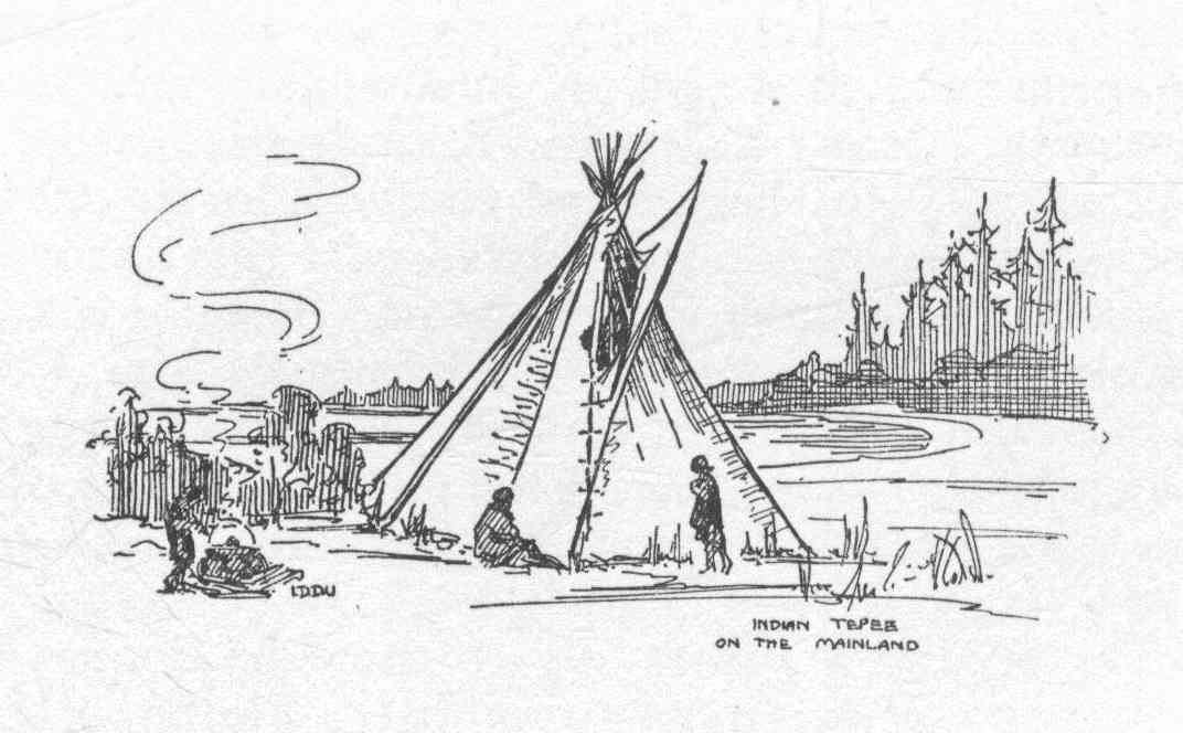 Indian tepee on the mainland