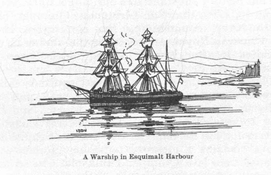 A Warship In Esquimalt Harbour