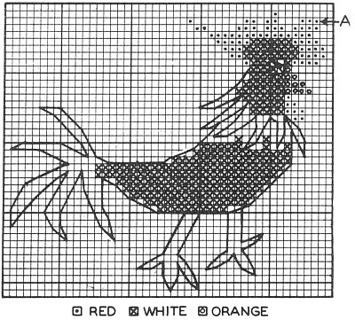 rooster embroidery