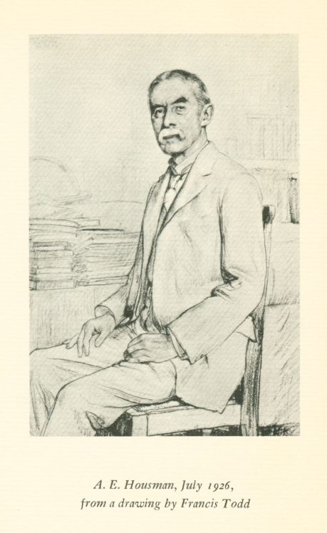 A. E. Housman, July 1926, from a drawing by Francis Todd
