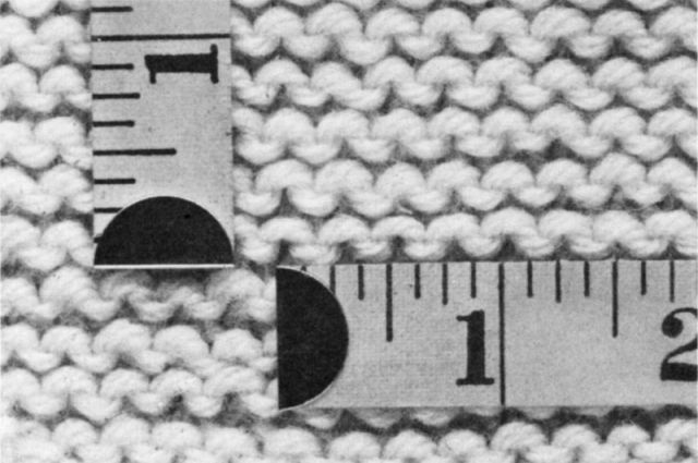 garter stitch guage
