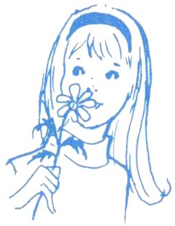 girl with flower