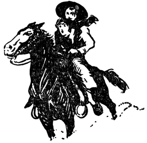 two people riding a horse