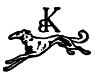 Knopf dog logo with K