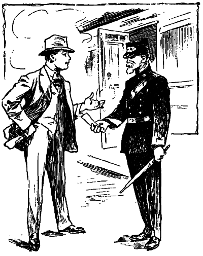 Woodcock talking to train guard