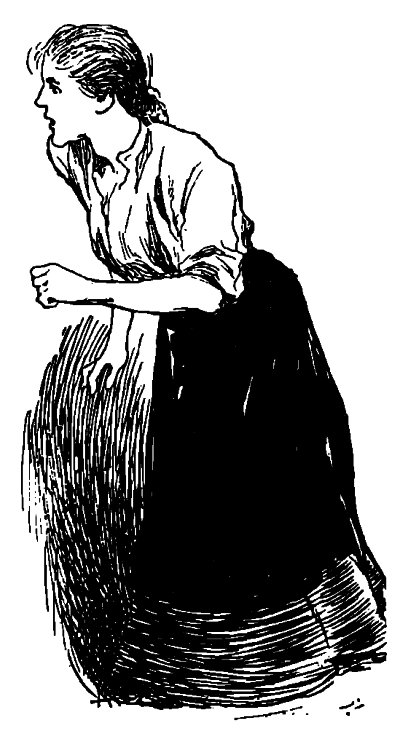 a young Mrs. Roberts in floor-length skirt