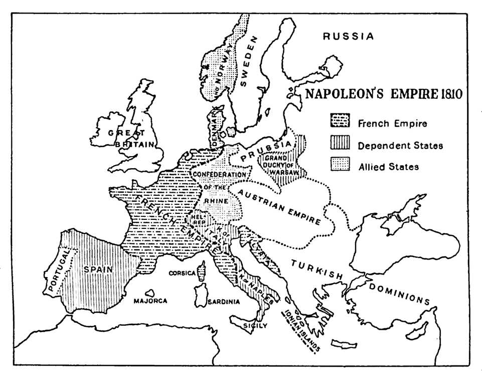 Map of Napoleon’s Empire 1810