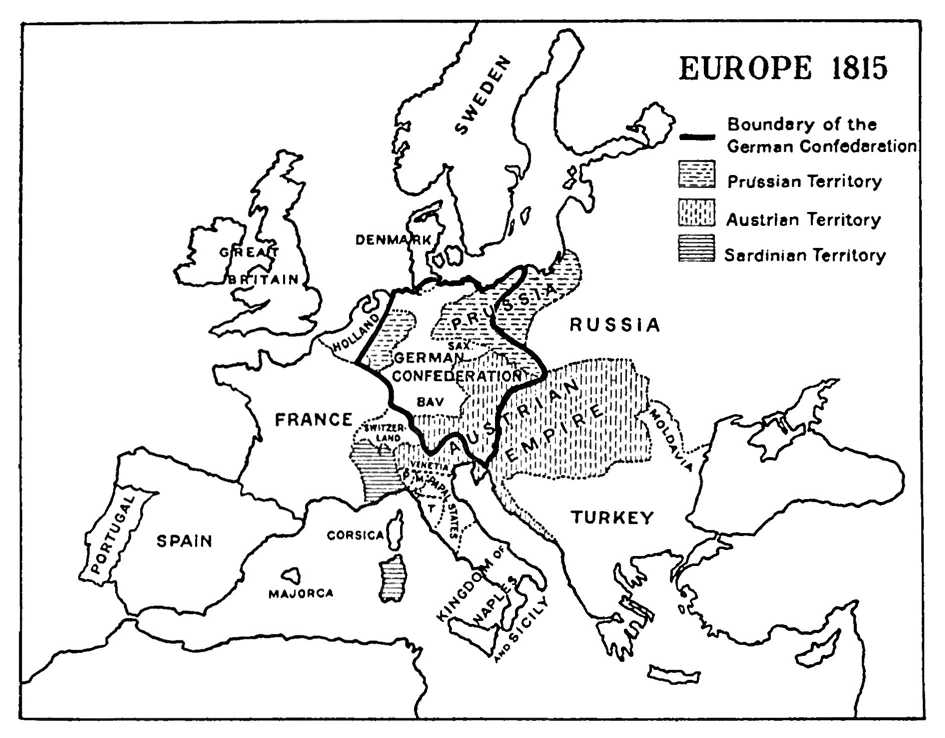 Map of Europe 1815