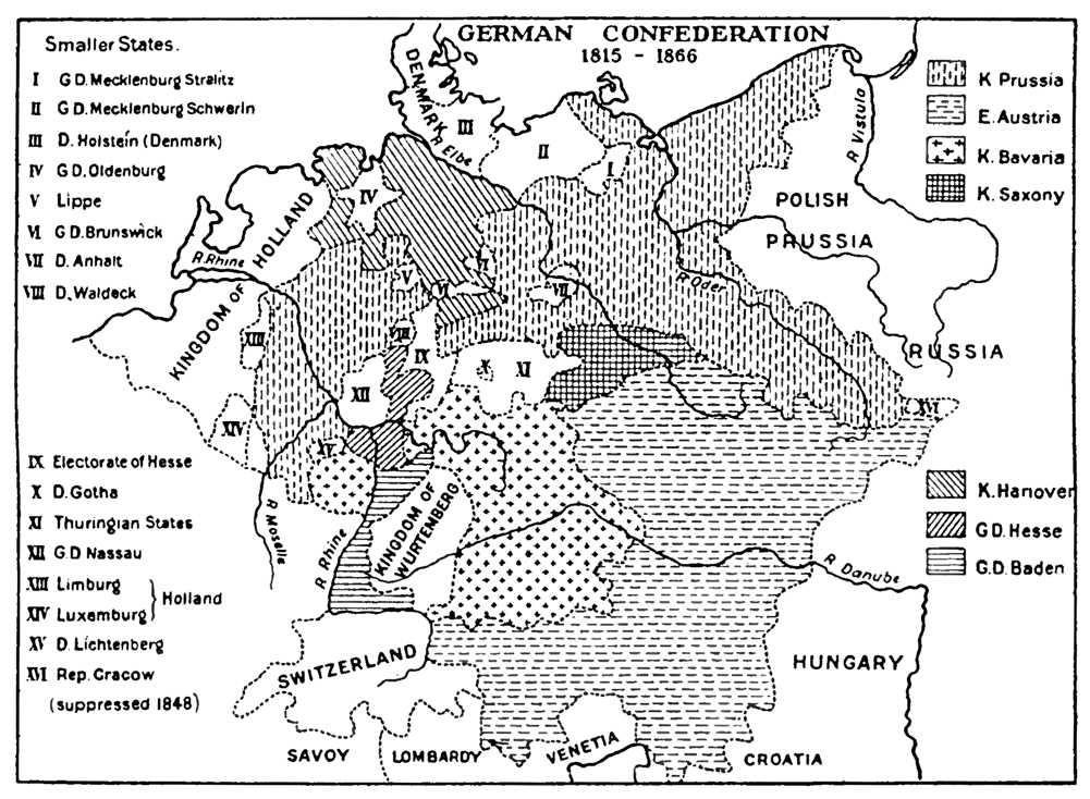 Map of the German Confederation