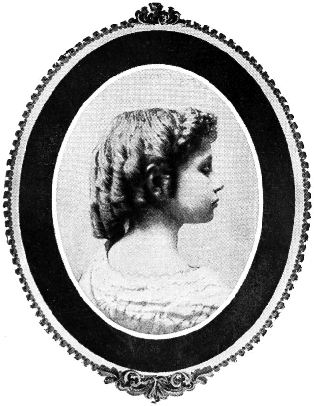 framed portrait of Helen Keller as a child