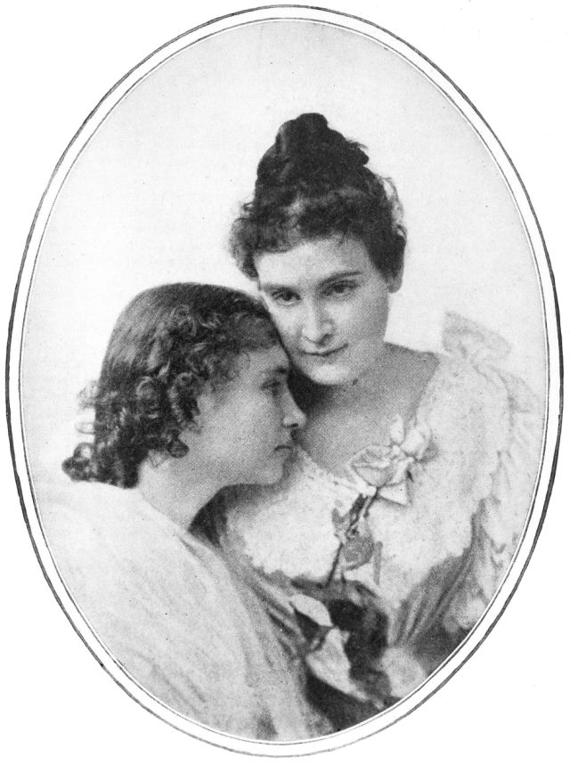 photograph of Helen Keller as a girl with Anne Sullivan